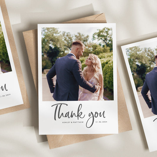 Wedding Thank You Cards, Thank You Cards Wedding, Wedding Thank You, Thank You Wedding Card, Thank You Card, Simple Wedding Card &#39;Ashley&#39;