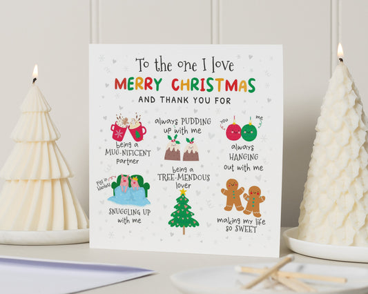 Christmas Card for Partner, Merry Christmas Card for Boyfriend, Girlfriend, Husband, Wife, Cute Christmas Card, Funny Christmas Card