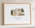 Personalised Wedding Venue Print, Custom Couple Wall Art, Watercolour Venue Illustration, Wedding Gift, Anniversary Gift, Landscape Print