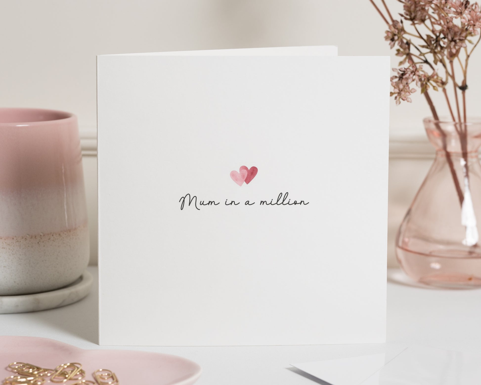 Mum In A Million Card, Birthday Card For Mum, Mothers Day Card, Card For Her, Simple Mum Card, Cute Card For Mum, Thinking Of You Card