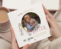 Photo Birthday Card for Sister, Sister Birthday Card, Personalised Birthday Card for Sister, Birthday Card for Her, Champagne Birthday Card