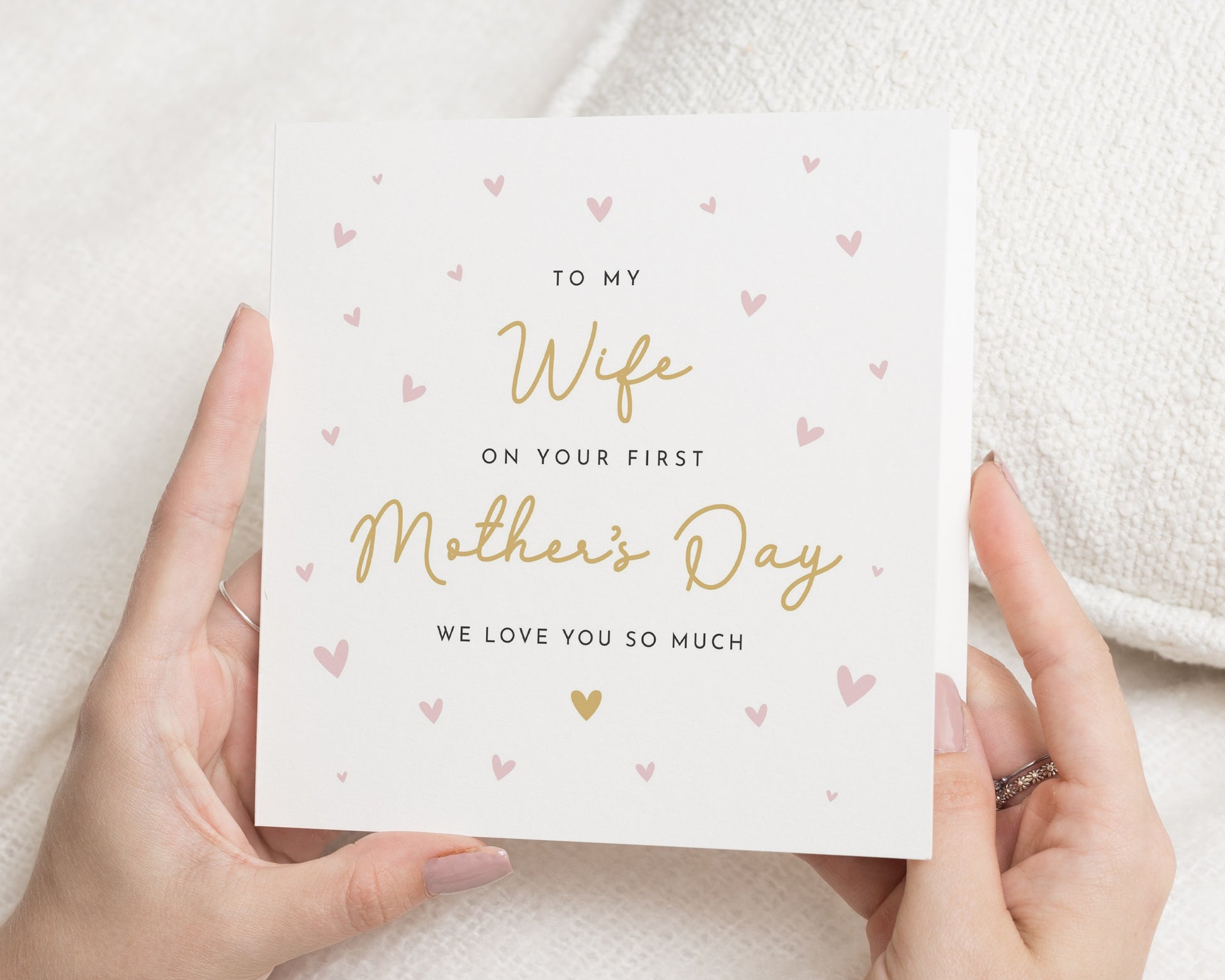 First Mothers Day Card for Wife, Mothers Day Card from Baby, Personalised Mothers Day Card, Romantic Card for Her, Heart Design