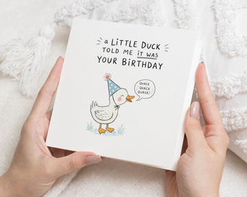 Funny Birthday Card, Duck Birthday Card, Cute Birthday Card for Friend, Birthday Card for Her, Birthday Card for Him, Animal Card