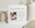 Wedding Card for Mum, Mother of the Bride Card, Mother of the Groom Card, Card for Mum on Wedding Day, Personalised Photo Poem Card