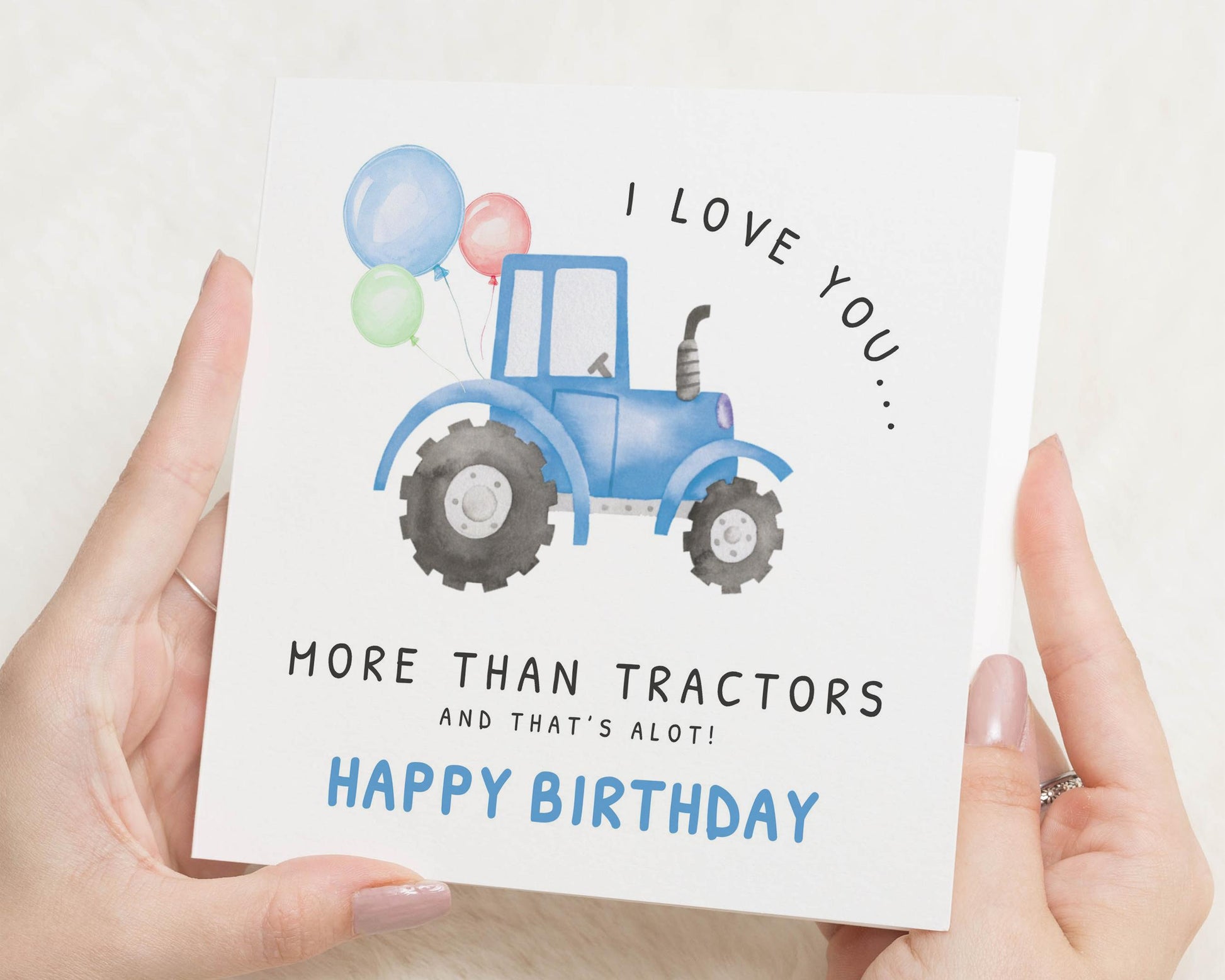 Birthday Card for Him, Tractor Birthday Card, Birthday Card from Son, Cute Birthday Card, I Love You Card, Husband, Boyfriend
