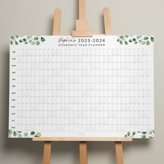 Personalised Planner For School, Academic Wall Planner For Teacher, Student Planner, Study Planner, Academic Planner For Students 2023/24