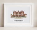 Personalised Wedding Venue Print, Watercolour Venue Illustration, Couple Name Print, Wedding Date Print, Wedding Gift, Anniversary Gift