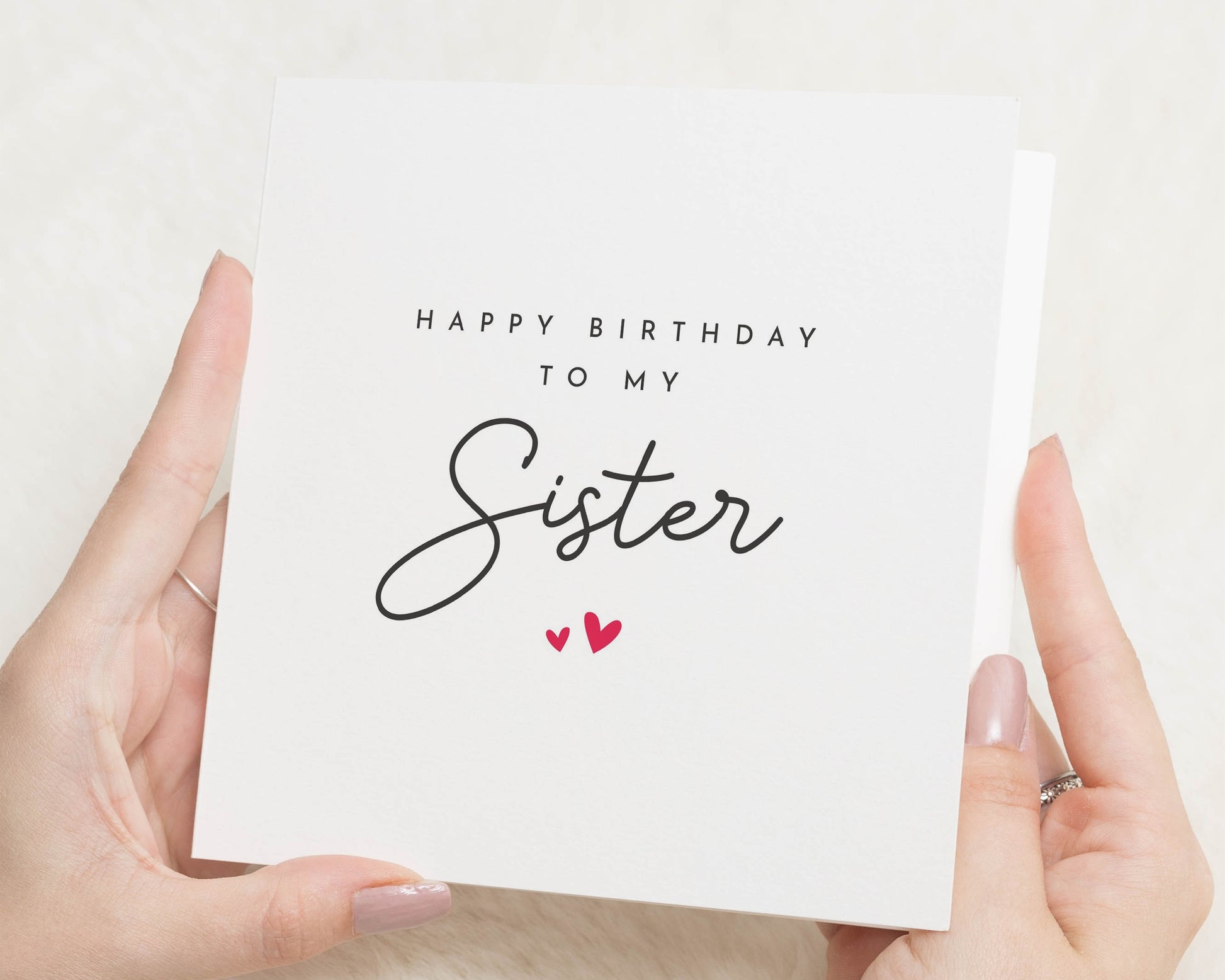 Sister Birthday Card, Birthday Card for Sister, Happy Birthday Sister Card, Cute Birthday Card for Her, Simple Birthday Cards