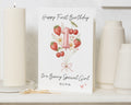 First Birthday Card for Girl, 1st Birthday Card, Personalised Birthday Card for Daughter, Floral Birthday Card, Strawberry Birthday Card