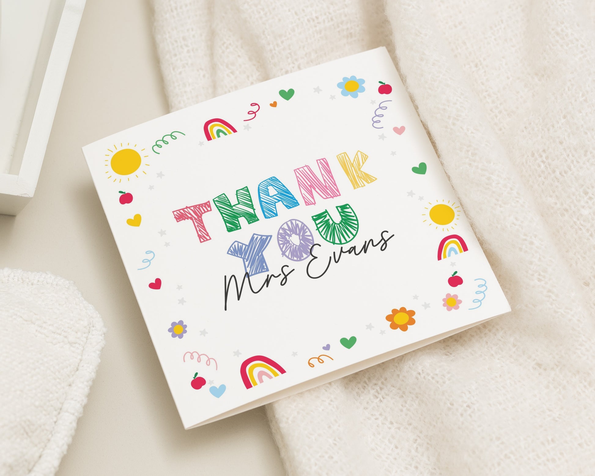Teacher Thank You Card, Personalised Thank You Teacher Card, School Teacher Card, Nursery Teacher Card, End of Term Card for Teacher