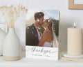 Personalised Wedding Thank You Cards, Photo Wedding Thank You Card, Folded Thank You Card, Simple Thank You Cards, Wedding Photo Card