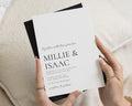 Black and White Wedding Invitations, Minimalist Wedding Invite, Elegant Typography Invitation Suite, Personalised Wedding Stationery