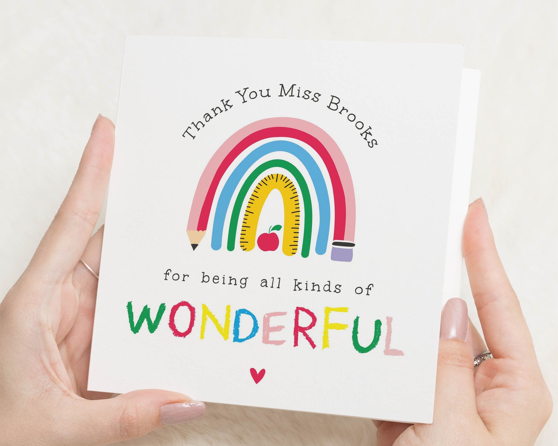 Teacher Thank You Card, Personalised Teacher Card, Thank You Teacher Card, End of Term Card, School Teacher Card, Teaching Assistant Card