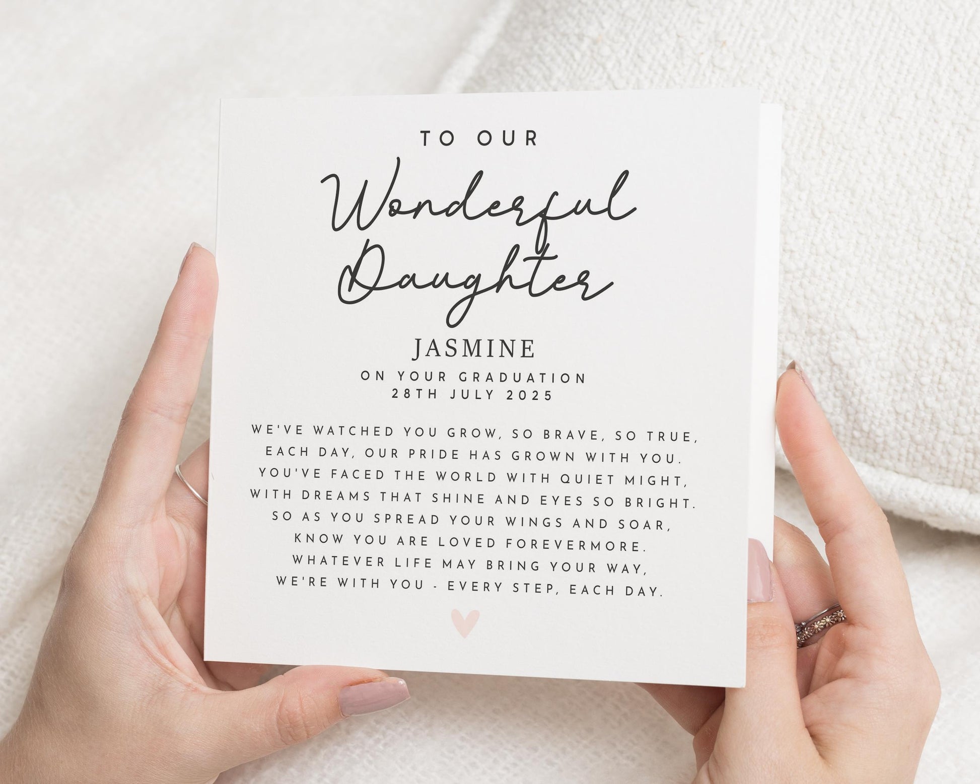 Graduation Card for Daughter, Personalised Graduation Card, Daughter Graduation Card, Graduation Card for Her, Poem Graduation Card