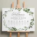 Floral Personalised Wedding Timeline Order of Events, A1 Wedding Timeline Sign, Order Of The Day Sign, Wedding Day Itinerary 'Alethea'