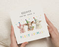 Personalised Party Animal Birthday Card, Farm Animal Birthday Card, Custom Birthday Card, Funny Birthday Card, Pig Cow Sheep Card