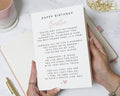 Birthday Card for Best Friend, Bestie Birthday Card, Friend Birthday Card, Birthday Card for Her, Poem Birthday Card, Cute Birthday Card