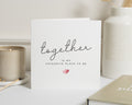 Anniversary Card, Romantic Card for Partner, Together Card, Valentines Day Card, Wedding Card, Love Card, Card for Husband, Card for Wife
