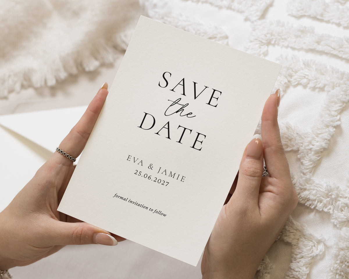 Personalised Save the Date Card, Wedding Save the Date Card, Simple Save the Date Cards, Minimal Save the Date, Save the Dates