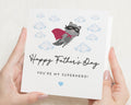 Fathers Day Card, Fathers Day Card from Kids, Superhero Fathers Day Card, Cute Raccoon Card, Fathers Day Card for Dad, Daddy Card