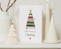 Personalised Christmas Card, Book Lover Christmas Card, Christmas Card for Her, Custom Xmas Card, Festive Books Christmas Card