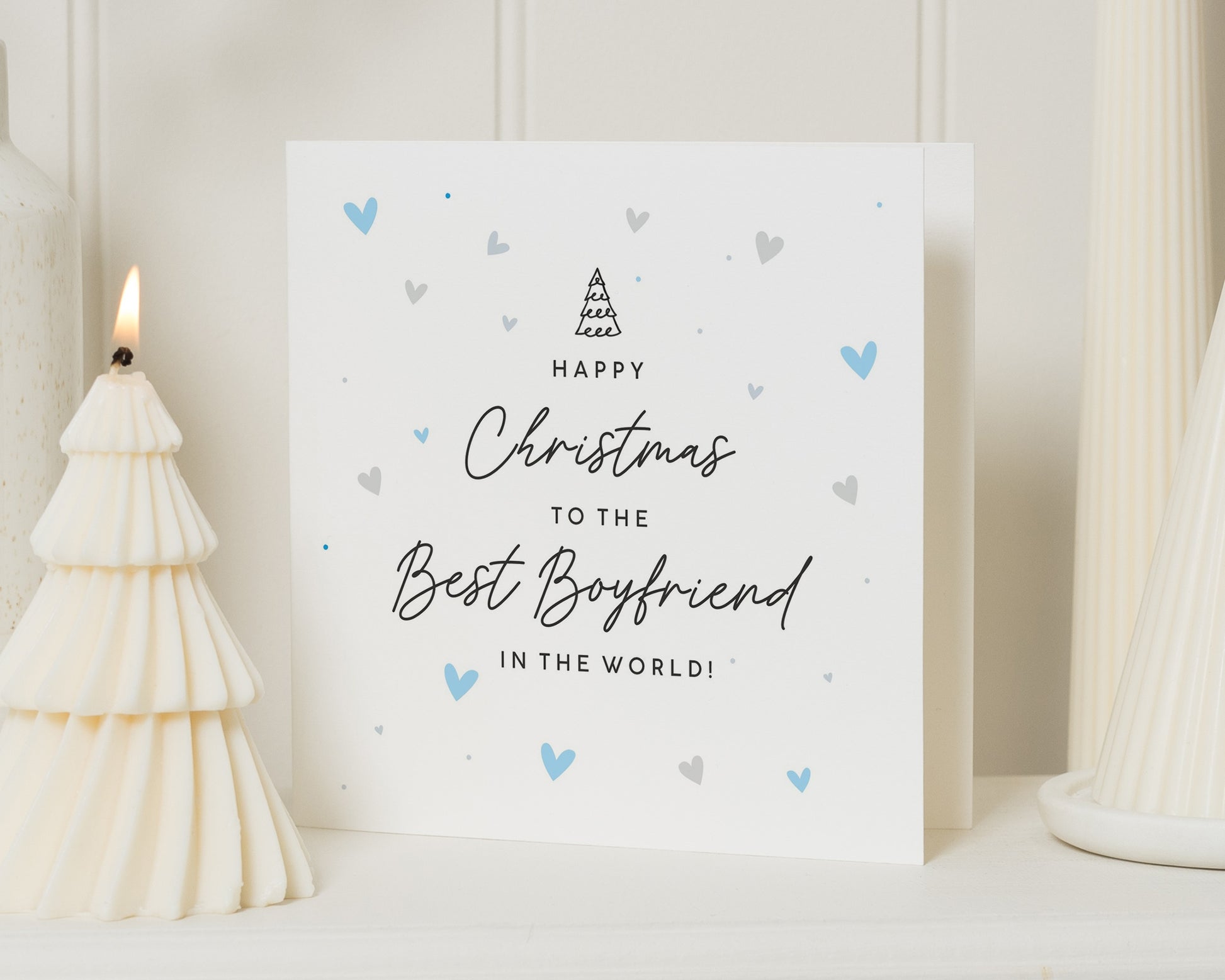 Christmas Card for Boyfriend, Best Boyfriend Christmas Card, Christmas Card for Him, Personalised Christmas Card, Cute Xmas Card