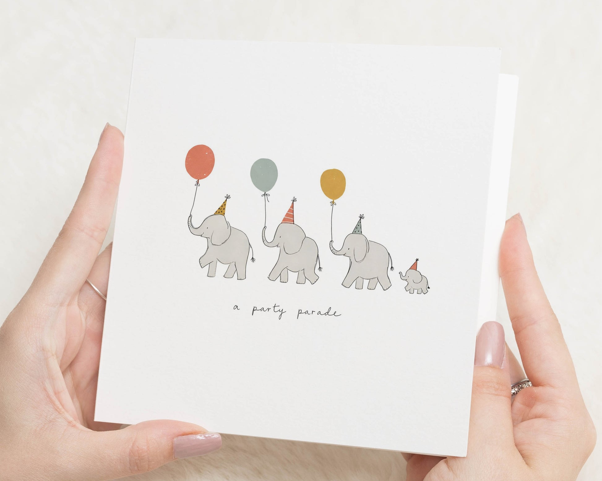 Birthday Card, Cute Birthday Card, Elephant Birthday Card, Birthday Cards for Children, Birthday Card for Friend, Animal Birthday Card
