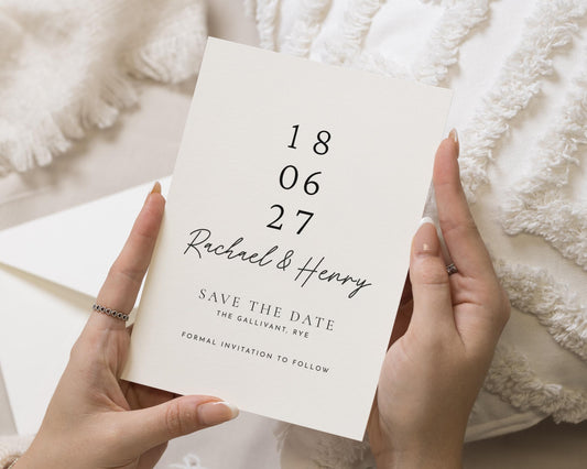 Personalised Save the Date Card, Wedding Save the Date Card, Minimal Save the Date, Custom Save the Date, Simple Save the Date Card, Elegant