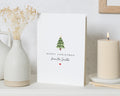 Personalised Christmas Card, Custom Family Christmas Card, Minimalist Christmas Card, A6 or 5x7, Folded Christmas Card