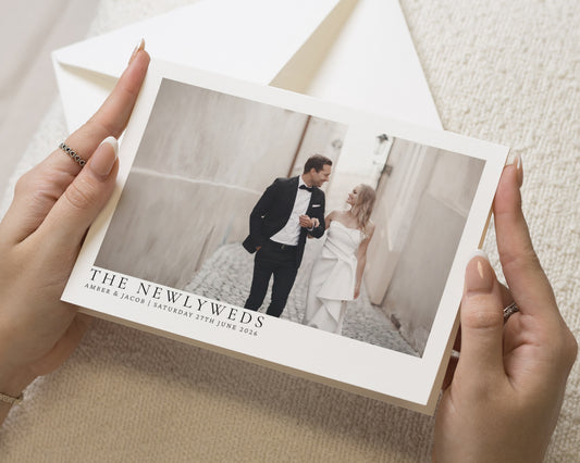 Personalised Wedding Thank You Card, Photo Wedding Thank You Card, Simple Wedding Thank You Card, Wedding Thank You Cards