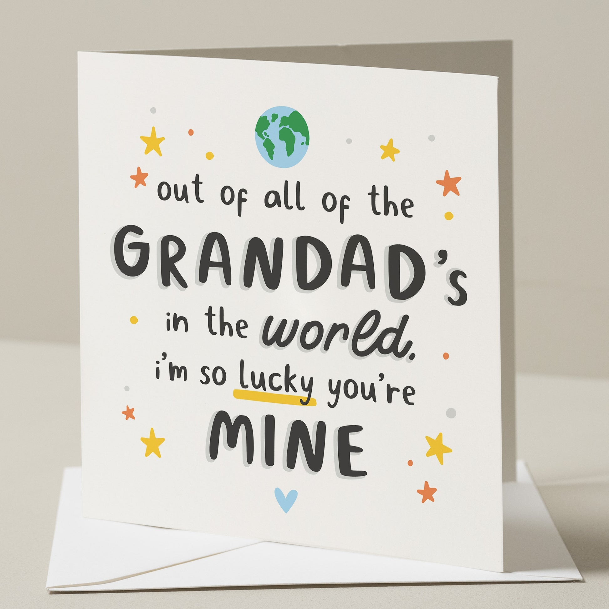 World&#39;s Best Grandad Fathers Day Card, Best Grandad Fathers Day Gift, Cute Fathers Day Card, Fathers Day Card From Grandchild, Cute Dad Gift