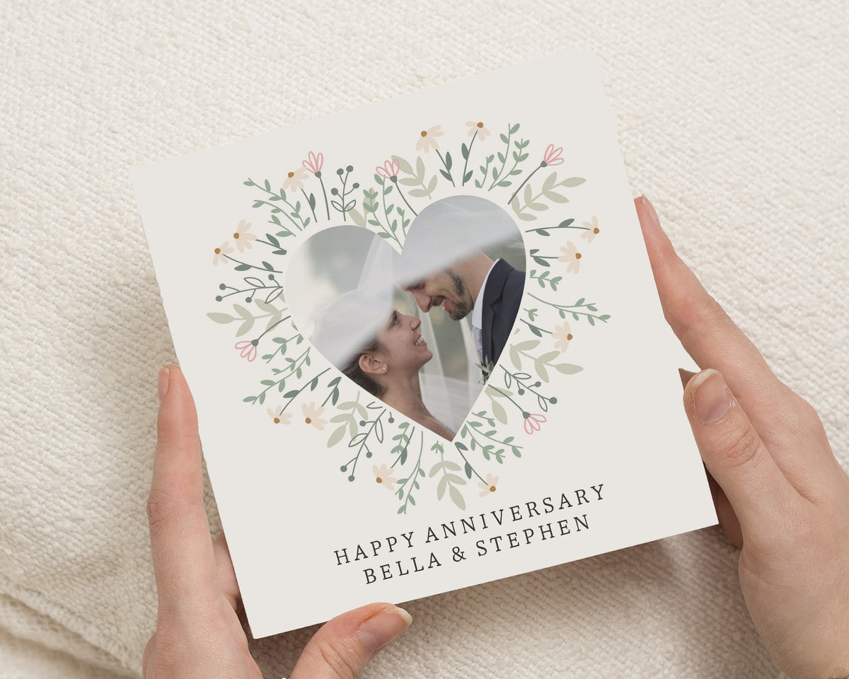 Anniversary Card, Personalised Anniversary Card, Photo Anniversary Card, Wedding Anniversary Card, Card for Wife, Card for Husband