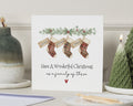 Personalised Family Christmas Card, Christmas Card for Family, Family of Three Christmas Card, Custom Christmas Card