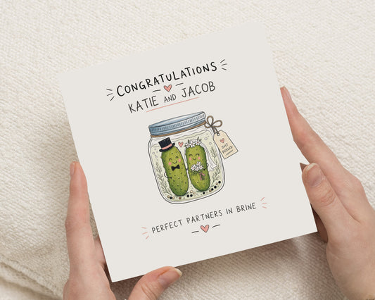 Personalised Wedding Card, Wedding Congratulations Card, Funny Wedding Card, Bride and Groom Card, Pun Card for Newlyweds, Engagement Card
