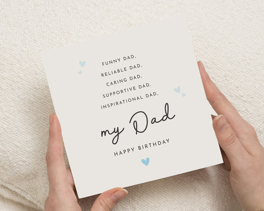 Dad Birthday Card, Birthday Card for Dad, Daddy Birthday Card, Funny Dad Card, Birthday Card for Him, Father Birthday Card