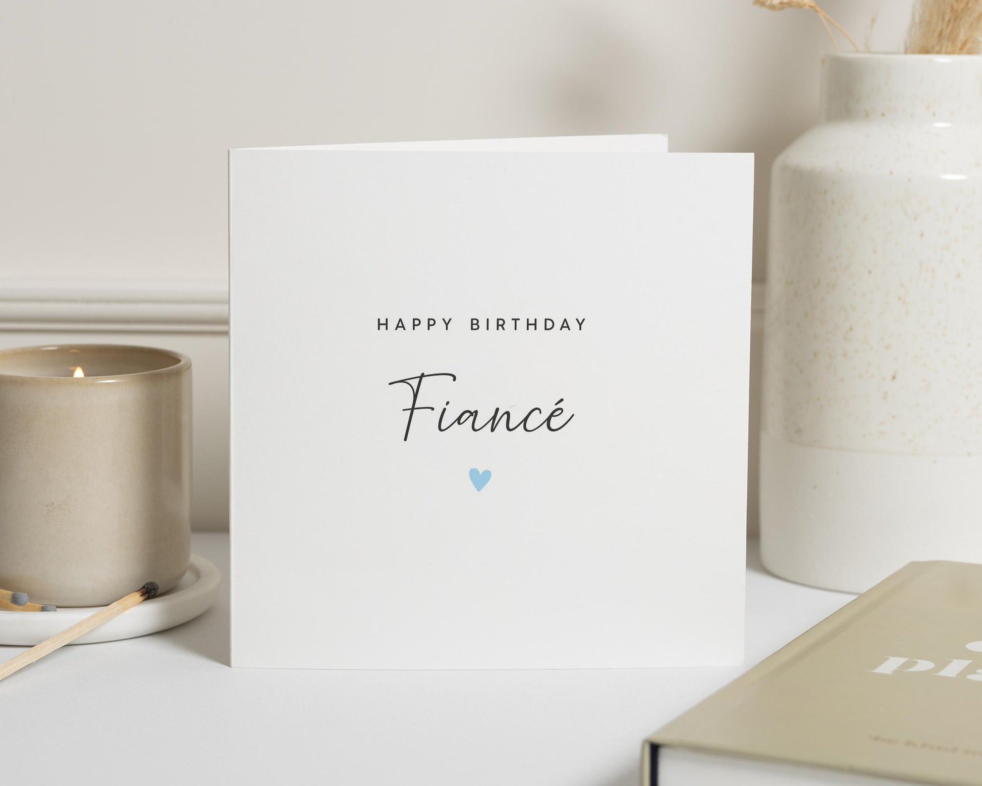 Birthday Card for Fiancé, Happy Birthday Card for Him, Simple Birthday Card, Personalised Birthday Card, Birthday Card for Husband