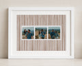 Personalised Photo Collage Print, Custom Print from Your Photos, Couple Gift, Anniversary Gift, Brown Striped Landscape Wall Art