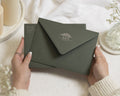 Forest Green Envelopes with White Ink Address Printing, C6, 5x7 or C5 Wedding Invitation Envelopes (Olive)