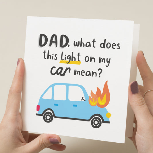 Funny Fathers Day Card, Dad Car Father&#39;s Day Card, Fathers Day Card From Son, Joke Fathers Day Card, For Dad, From Daughter, Fathers Gift