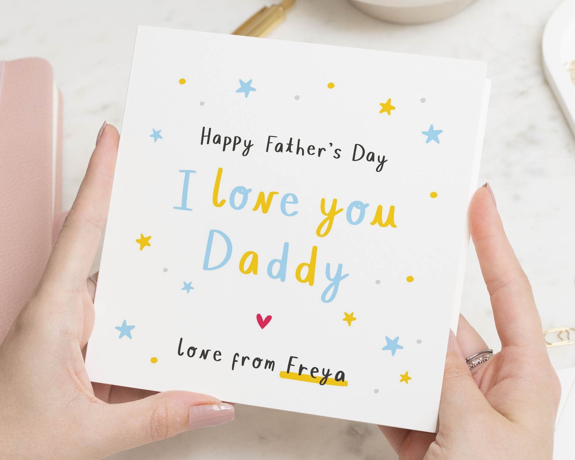 Fathers Day Card from Daughter, I Love You Daddy Card, Personalised Fathers Day Card, Cute Fathers Day Card, Father Card from Child