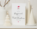 Christmas Card for Boyfriend, First Christmas Together Card, 1st Christmas Card for Him, Cute Santa Card, Romantic Christmas Card