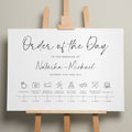 Personalised Calligraphy Modern Wedding A1 Timeline Sign, Order Of The Day Sign, Order Of Events Sign, Wedding Day Itinerary 'Natasha'