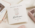New Baby Card, Personalised Baby Card, Welcome To The World Card, Baby Girl Card, Custom Name Baby Card, Baby Shower Card