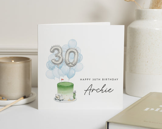 30th Birthday Card, Personalised Birthday Card for Him, 30th Birthday Card for Son, Birthday Card for Husband, Custom Birthday Card