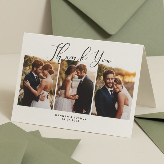 Wedding Thank You Cards, Thank You Wedding Pack, Simple Thank You Card, Wedding Thank You Cards With Photo, Thank You With Envelopes