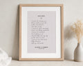 Personalised Wedding Vows Print, Blush Pink Wall Art, Custom Couple Gift, Anniversary Gift, Bedroom Wall Art, Oak Framed Print