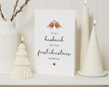 Husband Christmas Card, First Christmas Married Card, 1st Christmas Card for Husband, Romantic Christmas Card for Him, Cute Robin Card