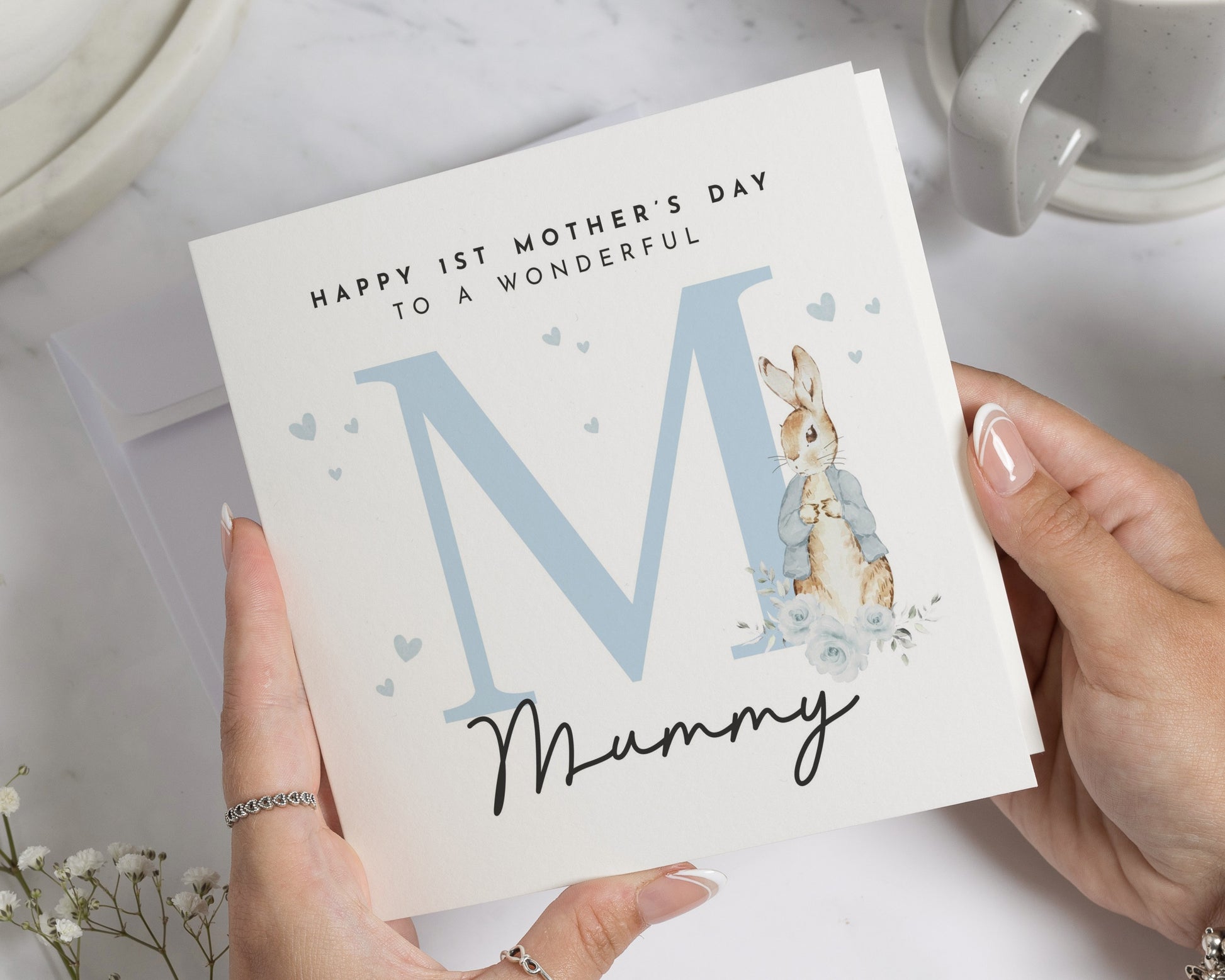 1st Mothers Day Card for Mummy, First Mothers Day Card, Bunny Mothers Day Card, Personalised Mothers Day Card, Cute Mothers Day Card