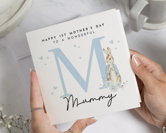 1st Mothers Day Card for Mummy, First Mothers Day Card, Bunny Mothers Day Card, Personalised Mothers Day Card, Cute Mothers Day Card