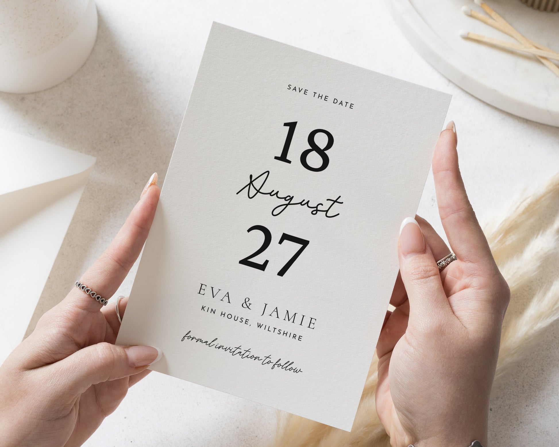 Personalised Save the Date Card, Wedding Save the Date, Save the Date Cards, Custom Save the Date, Minimal Simple Save the Date